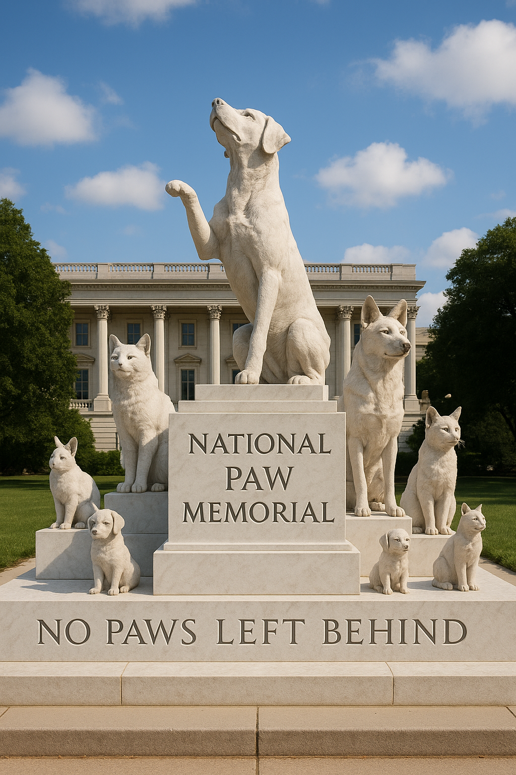 Proposed design for the National Paw Memorial in Washington D.C.