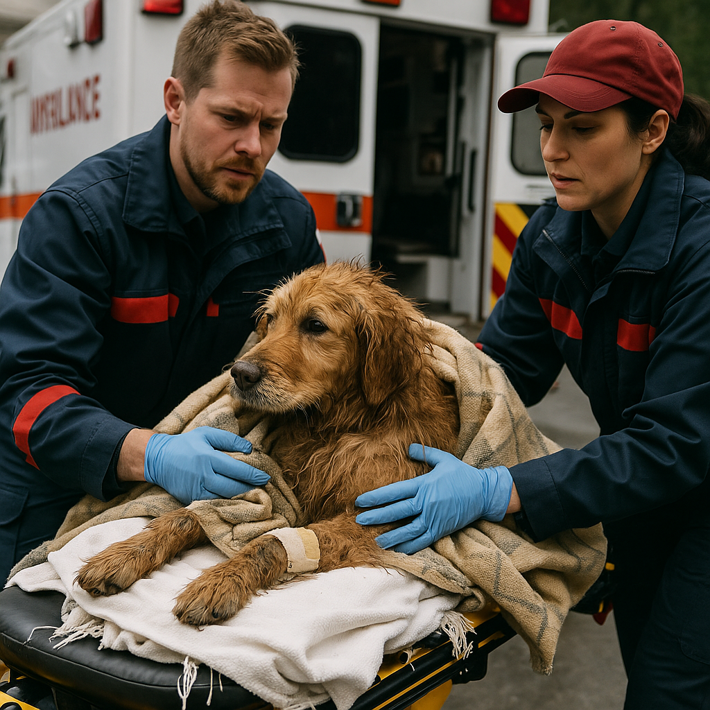 Golden Retriever survivor of the daycare attack